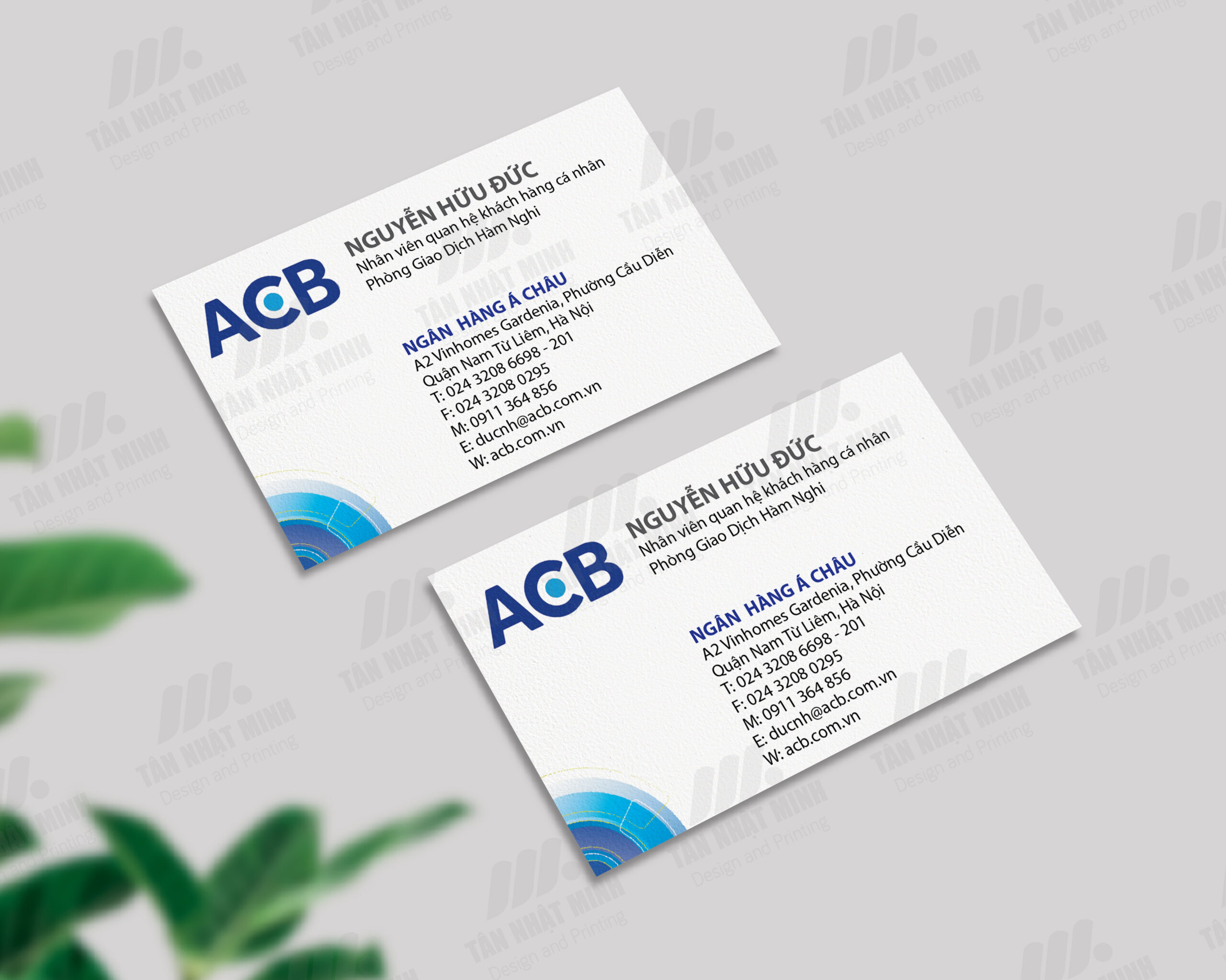 Mẫu card visit ngân hàng Á Châu (ACB)