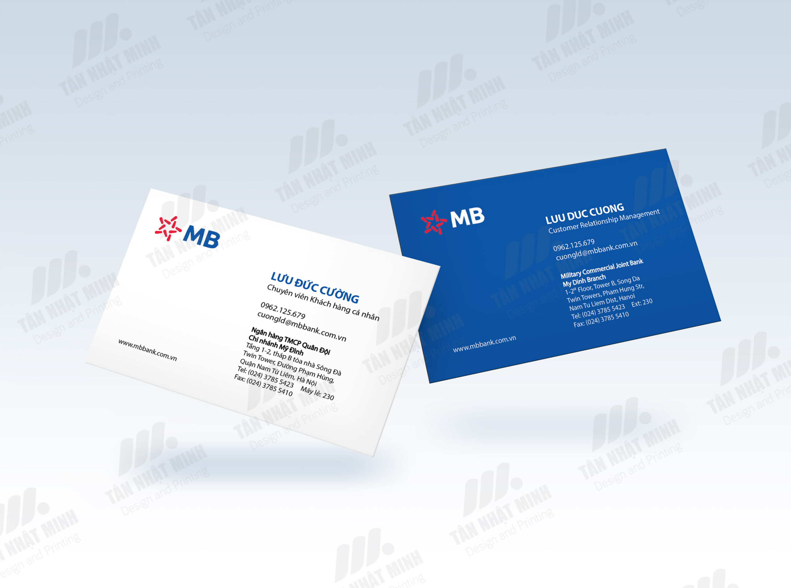 Mẫu card visit ngân hàng Quân đội MB Bank