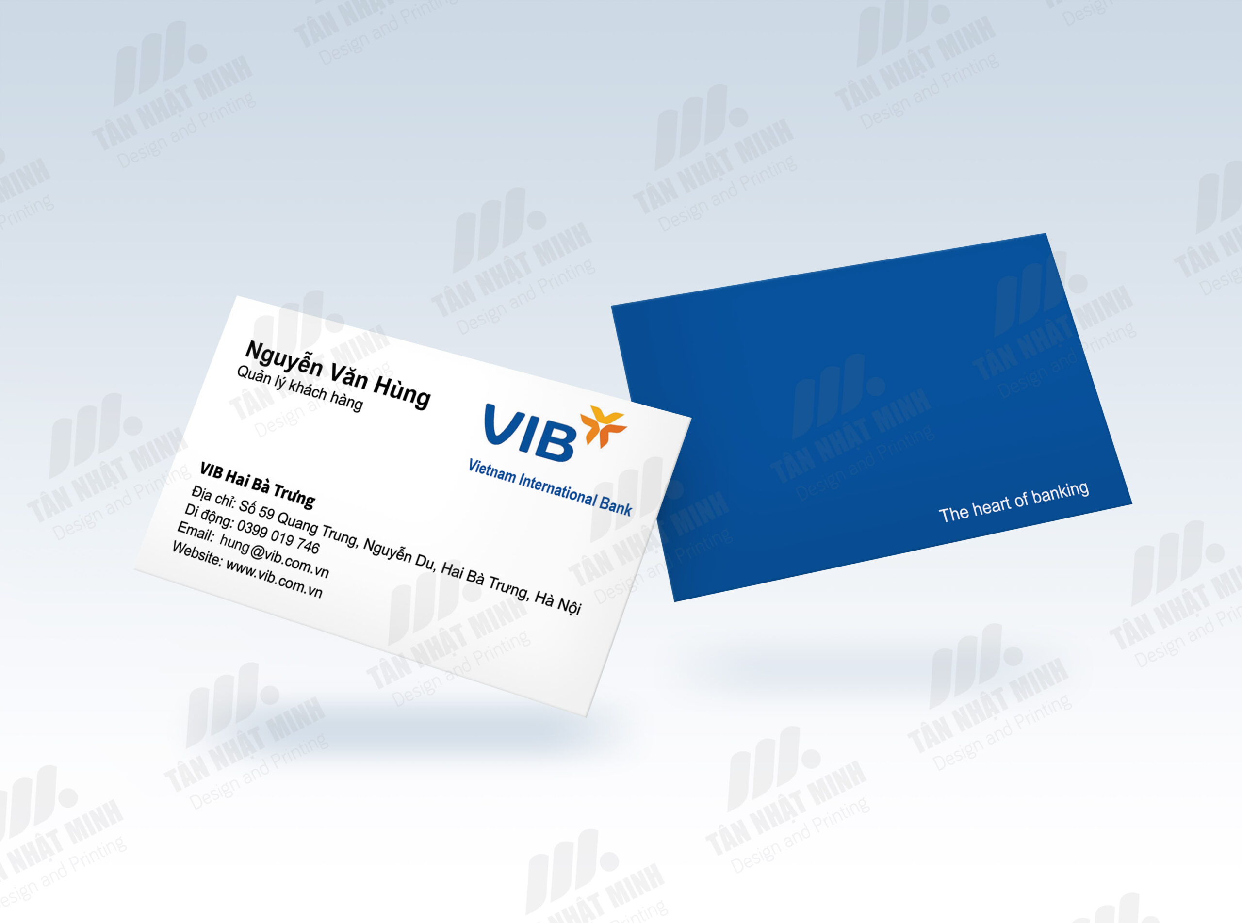 Mẫu card visit ngân hàng VIB 