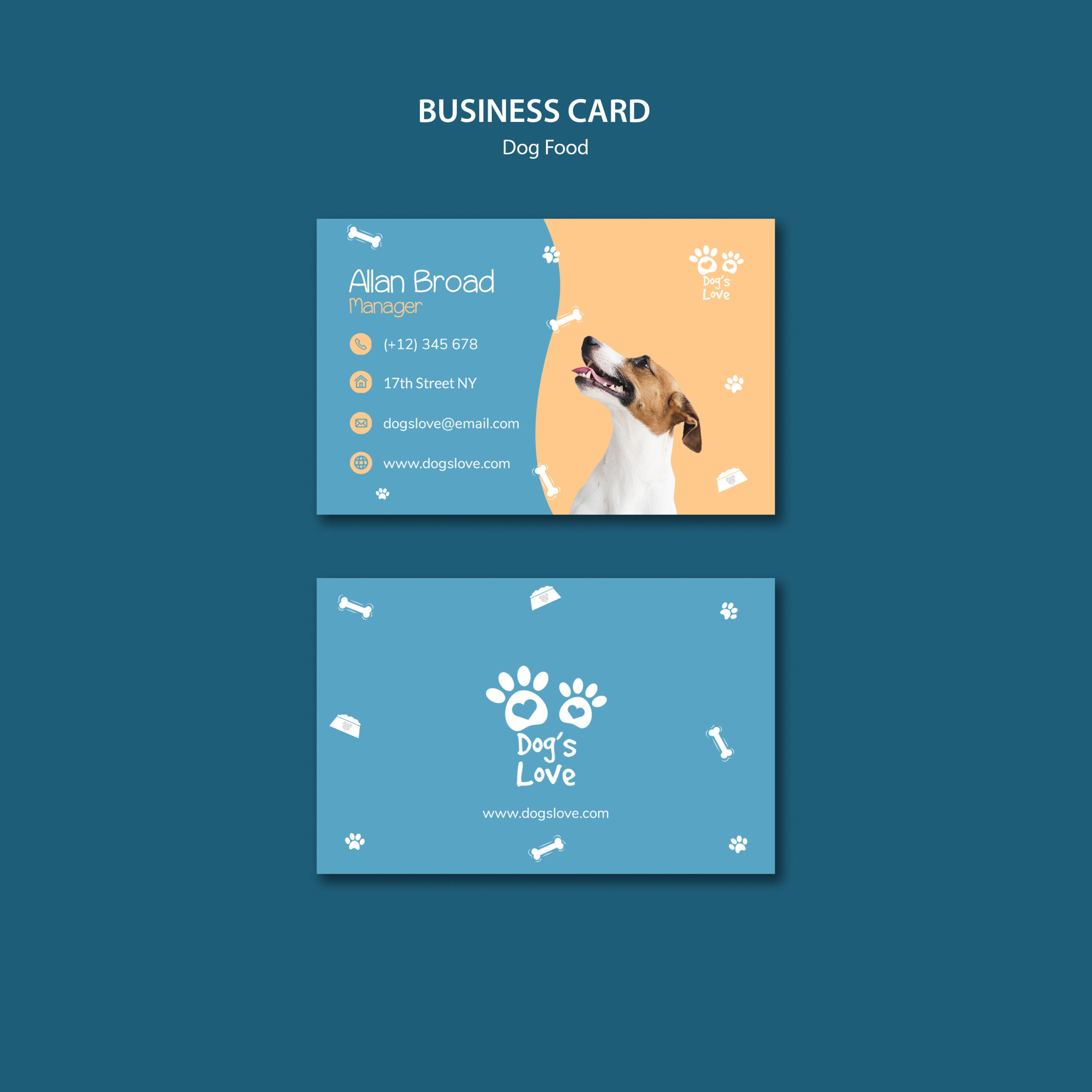 Mẫu card visit cửa hàng thú cưng đẹp