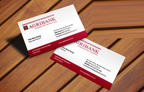 Mẫu card visit ngân hàng Agribank