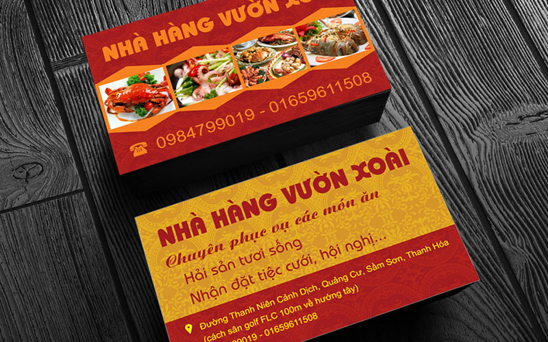 Mẫu card visit nhà hàng quán ăn