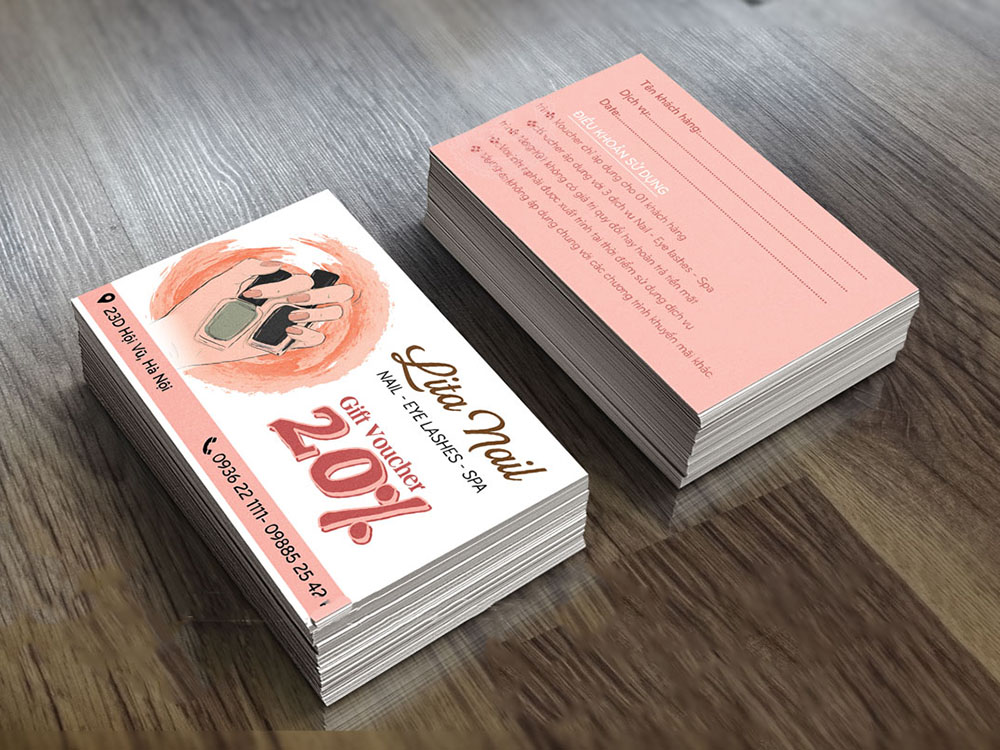 Mẫu card visit nail đẹp