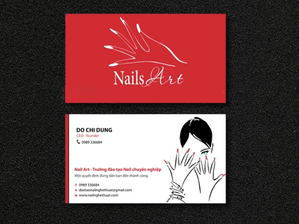 Mẫu card visit nail đẹp