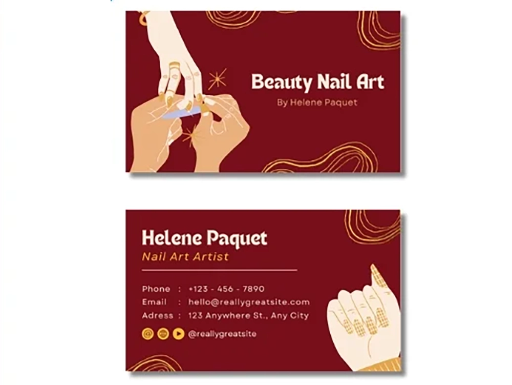 Mẫu card visit nail đẹp