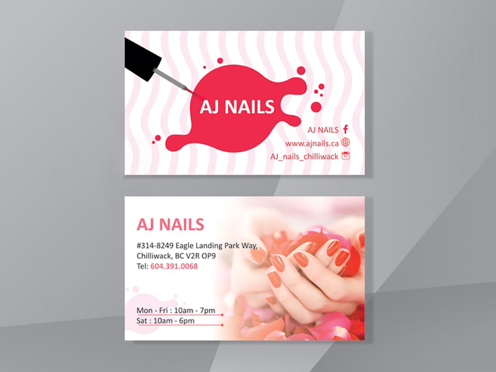 Mẫu card visit nail đẹp