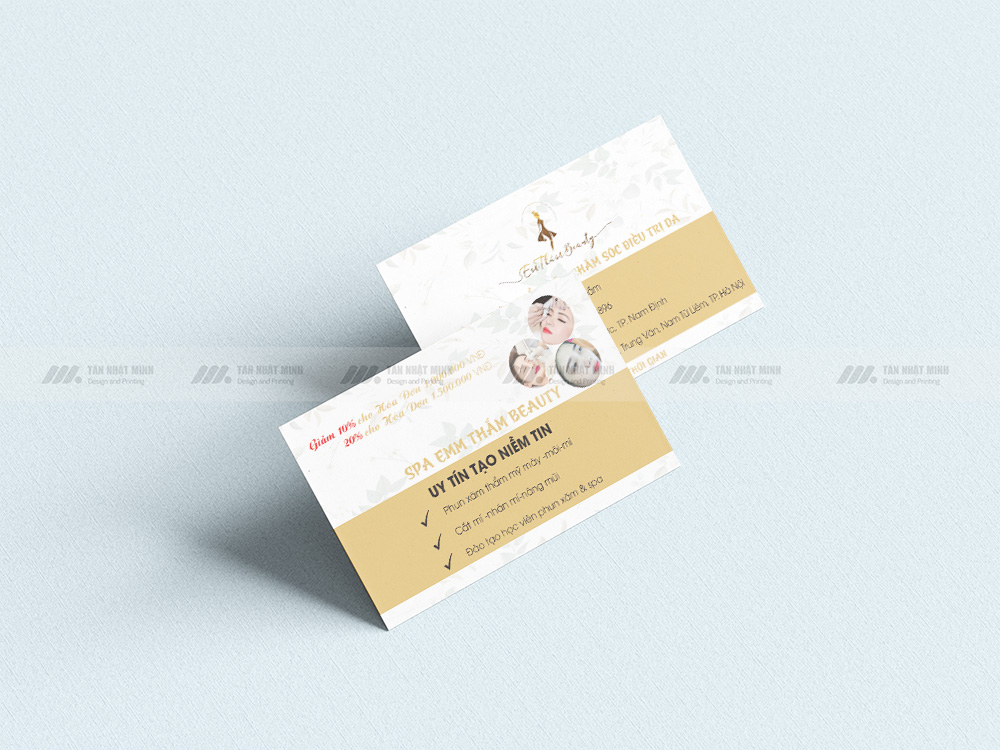 Mẫu Card Visit EMM SPa Sang Trọng