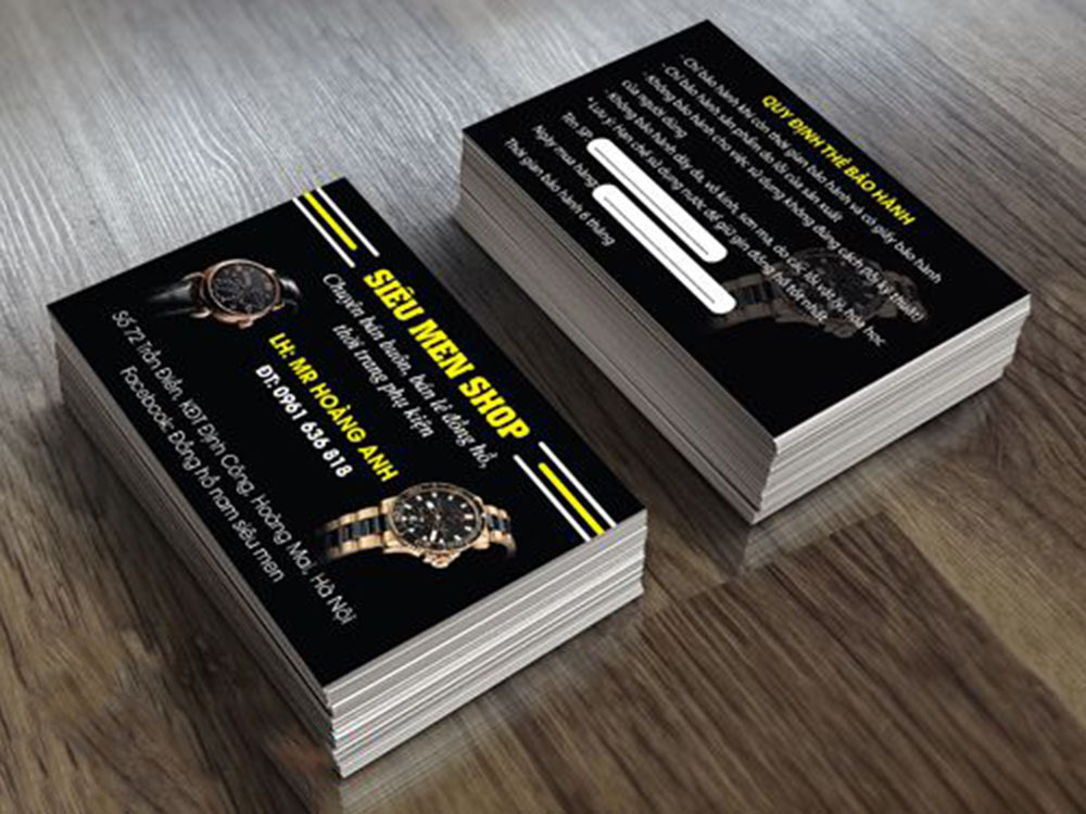 Mẫu Card Visit Độc Đáo Dành Cho Cửa Hàng Đồng Hồ