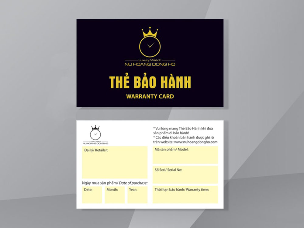 Mẫu Card Visit Độc Đáo Dành Cho Cửa Hàng Đồng Hồ