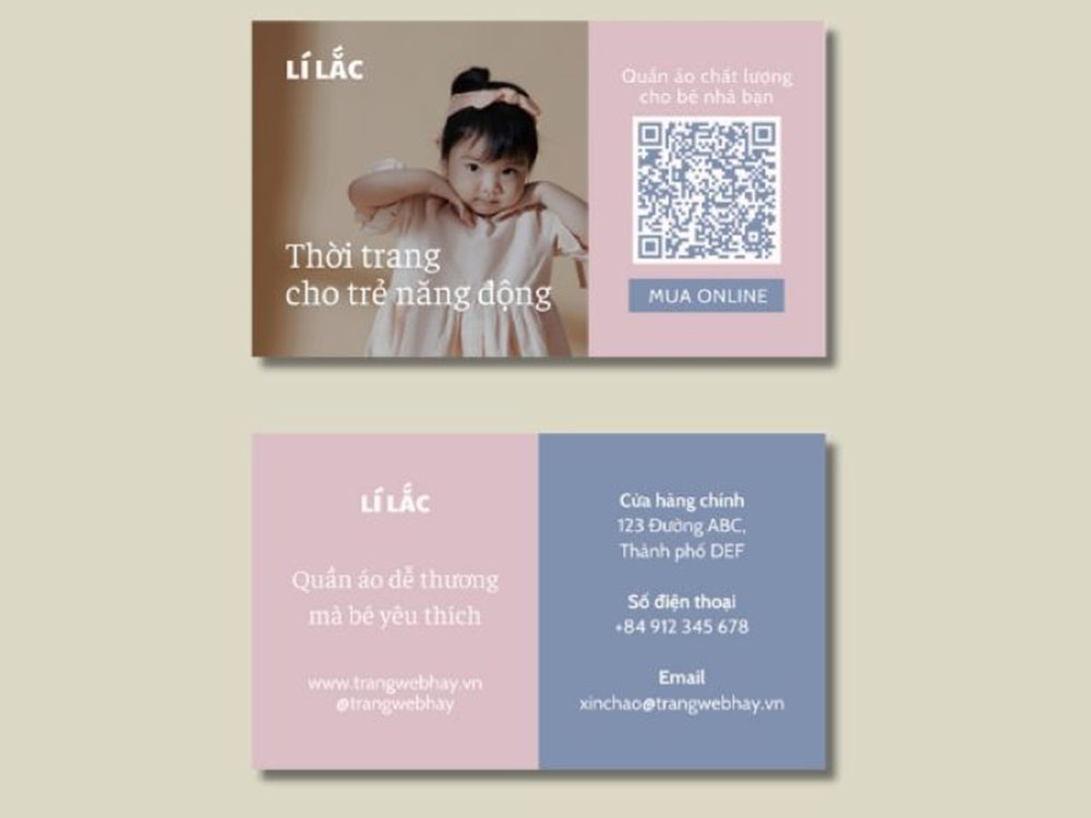 Mẫu Card Visit Thời Trang Đẹp